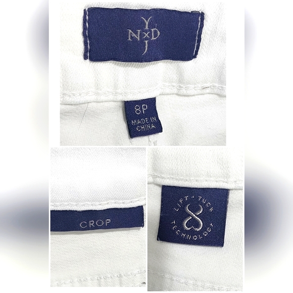 NYDJ Lift Tuck Technology White Crop Jean Pants - Picture 10 of 11